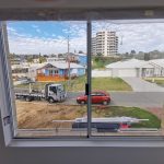 Construction glass clean windows after looking amazing